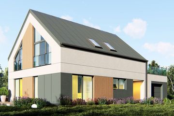  Projekt domu uA410 (WCB1586) - projekt domu parterowego z poddaszem - Zdjęcie 1