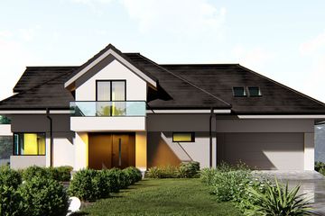  Projekt domu uA380 (WCB1588) - projekt domu parterowego z poddaszem - Zdjęcie 1