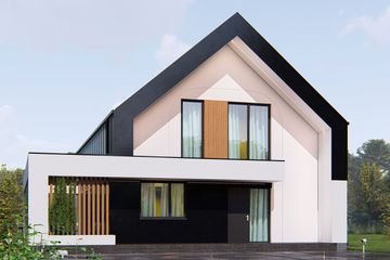  Projekt domu uA390 (WCB1594) - projekt domu parterowego z poddaszem - Zdjęcie 1