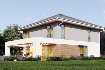  Projekt domu uA398v1 (WCB1595) - projekt domu z pełnym piętrem - Zdjęcie 3