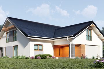  Projekt domu uA419 (WCB1598) - projekt domu parterowego z poddaszem - Zdjęcie 2