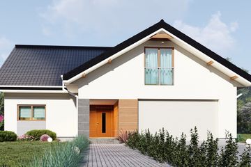  Projekt domu uA419 (WCB1598) - projekt domu parterowego z poddaszem - Zdjęcie 1