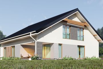  Projekt domu uA419 (WCB1598) - projekt domu parterowego z poddaszem - Zdjęcie 3