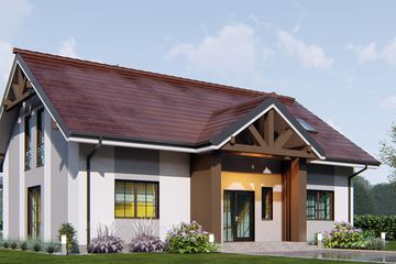  Projekt domu uA418 (WCB1599) - projekt domu parterowego z poddaszem - Zdjęcie 2