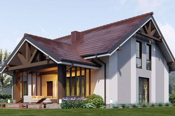  Projekt domu uA418 (WCB1599) - projekt domu parterowego z poddaszem - Zdjęcie 3