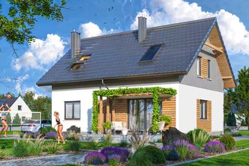  Projekt domu Amor z piwnicą (WOE1207) - projekt domu parterowego z poddaszem - Zdjęcie 3