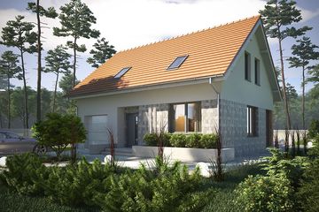  Projekt domu Krajobrazy 11 (WRN1573) - projekt domu parterowego z poddaszem - Zdjęcie 2