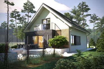  Projekt domu Krajobrazy 99 (WRN1579) - projekt domu parterowego z poddaszem - Zdjęcie 1