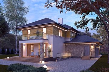  Projekt domu Cyprys 10 (BSA2396) - projekt domu z pełnym piętrem - Zdjęcie 2
