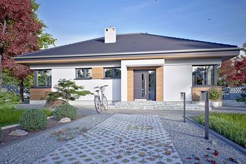  Projekt domu Oliwka bez garażu [B1] (WRF2465) - projekt domu parterowego - Zdjęcie 1