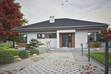  Projekt domu Oliwka bez garażu [B1] (WRF2465) - projekt domu parterowego - Zdjęcie 2