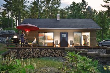  Projekt domu letniskowego Opieńka bez garażu [B1] (WRF2466) - projekt domu letniskowego parterowego - Zdjęcie 2