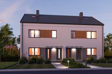  Projekt domu D424A - zabudowa bliźniacza - segmenty dwulokalowe (WAI1515) - projekt domu z pełnym piętrem - Zdjęcie 4