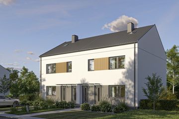  Projekt domu D424A - zabudowa bliźniacza - segmenty dwulokalowe (WAI1515) - projekt domu z pełnym piętrem - Zdjęcie 2