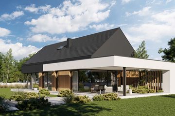  Projekt domu HomeKoncept 144 (KRX1281) - projekt domu parterowego - Zdjęcie 2