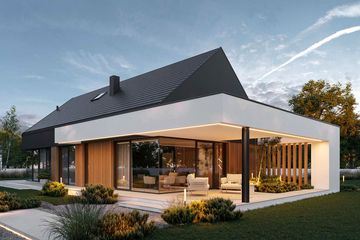  Projekt domu HomeKoncept 144 (KRX1281) - projekt domu parterowego - Zdjęcie 1