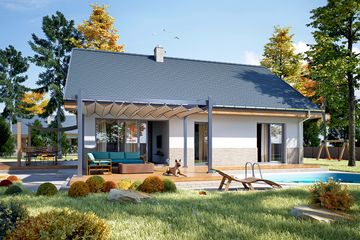  Projekt domu Lusia bez garażu [B] (WRF2464) - projekt domu parterowego - Zdjęcie 3