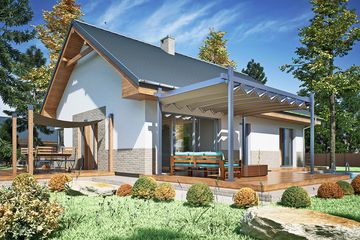  Projekt domu Lusia bez garażu [B] (WRF2464) - projekt domu parterowego - Zdjęcie 4