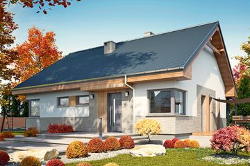  Projekt domu Lusia bez garażu [B] (WRF2464) - projekt domu parterowego - Zdjęcie 1