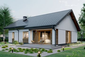  Projekt domu APS 244 wariant 2 + G (LUA1660) - projekt domu parterowego - Zdjęcie 4