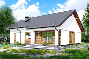  Projekt domu APS 244 wariant 2 + G (LUA1660) - projekt domu parterowego - Zdjęcie 1