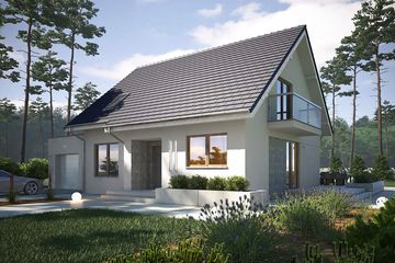  Projekt domu Krajobrazy 37 (WRN1581) - projekt domu parterowego z poddaszem - Zdjęcie 1