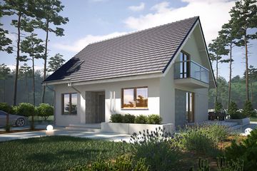  Projekt domu Krajobrazy 38 (WRN1582) - projekt domu parterowego z poddaszem - Zdjęcie 2