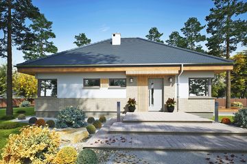  Projekt domu Lusia II bez garażu [B] (WRF2463) - projekt domu parterowego - Zdjęcie 1