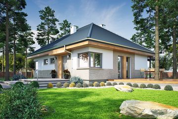  Projekt domu Lusia II bez garażu [B] (WRF2463) - projekt domu parterowego - Zdjęcie 3