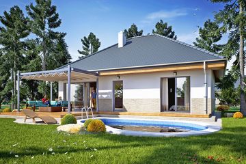  Projekt domu Lusia II bez garażu [B] (WRF2463) - projekt domu parterowego - Zdjęcie 4