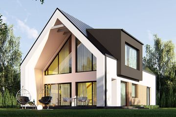  Projekt domu uA358v2 (WCB1605) - projekt domu parterowego z poddaszem - Zdjęcie 1