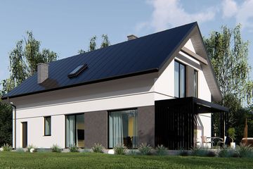  Projekt domu uA447 (WCB1602) - projekt domu parterowego z poddaszem - Zdjęcie 3