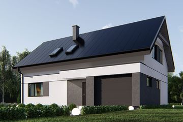  Projekt domu uA447 (WCB1602) - projekt domu parterowego z poddaszem - Zdjęcie 4