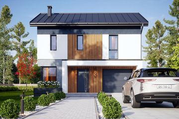  Projekt domu Gaja z garażem 1-st. [A] (WRF2462) - projekt domu z pełnym piętrem - Zdjęcie 3