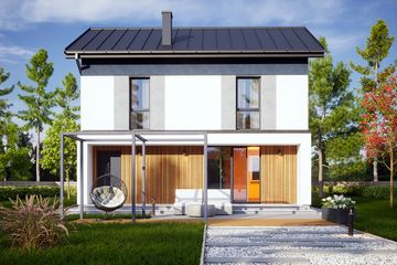  Projekt domu Gaja z garażem 1-st. [A] (WRF2462) - projekt domu z pełnym piętrem - Zdjęcie 2