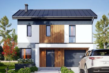  Projekt domu Gaja z garażem 1-st. [A] (WRF2462) - projekt domu z pełnym piętrem - Zdjęcie 1