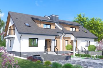  Projekt domu APS 049 dwulokalowy (LUA1669) - projekt domu parterowego z poddaszem - Zdjęcie 6