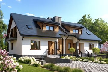  Projekt domu APS 049 dwulokalowy (LUA1669) - projekt domu parterowego z poddaszem - Zdjęcie 2