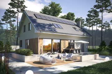  Projekt domu Krajobrazy 44 (WRN1583) - projekt domu parterowego z poddaszem - Zdjęcie 1