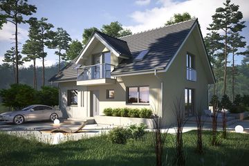  Projekt domu Krajobrazy 55 (WRN1585) - projekt domu parterowego z poddaszem - Zdjęcie 1