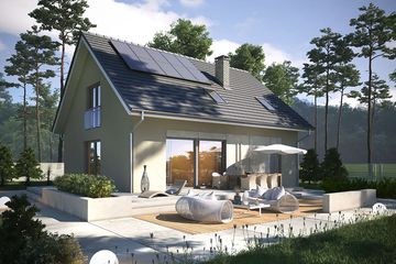  Projekt domu Krajobrazy 55 (WRN1585) - projekt domu parterowego z poddaszem - Zdjęcie 2