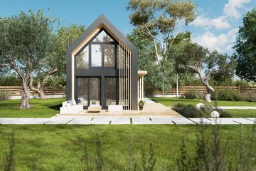  Projekt domu Stodoła mini (KDX1032) - projekt domu parterowego z poddaszem - Zdjęcie 2