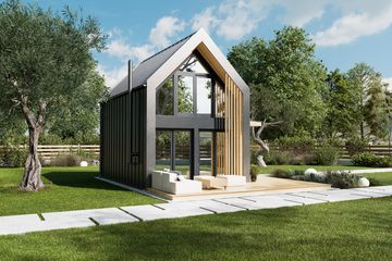  Projekt domu Stodoła mini (KDX1032) - projekt domu parterowego z poddaszem - Zdjęcie 3