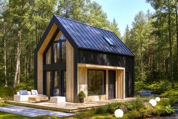  Projekt domu Stodoła mini (KDX1032) - projekt domu parterowego z poddaszem - Zdjęcie 1