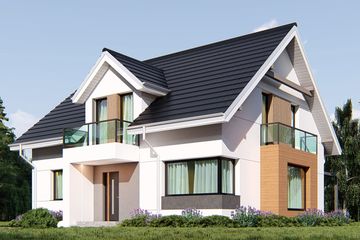  Projekt domu uA426 (WCB1603) - projekt domu parterowego z poddaszem - Zdjęcie 1