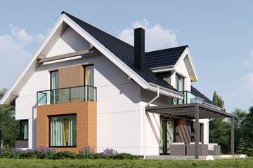  Projekt domu uA426 (WCB1603) - projekt domu parterowego z poddaszem - Zdjęcie 2