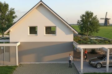  Projekt domu eko Typowy 80 (KKE1073) - projekt domu parterowego z poddaszem - Zdjęcie 3