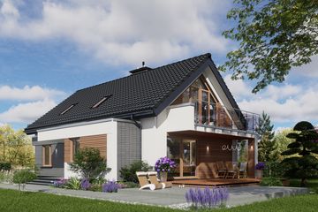  Projekt domu Domidea 50d40 w4 (WAC1132) - projekt domu parterowego z poddaszem - Zdjęcie 3