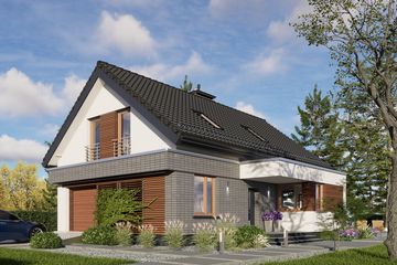  Projekt domu Domidea 50d40 w4 (WAC1132) - projekt domu parterowego z poddaszem - Zdjęcie 6