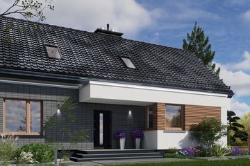  Projekt domu Domidea 50d40 w4 (WAC1132) - projekt domu parterowego z poddaszem - Zdjęcie 2